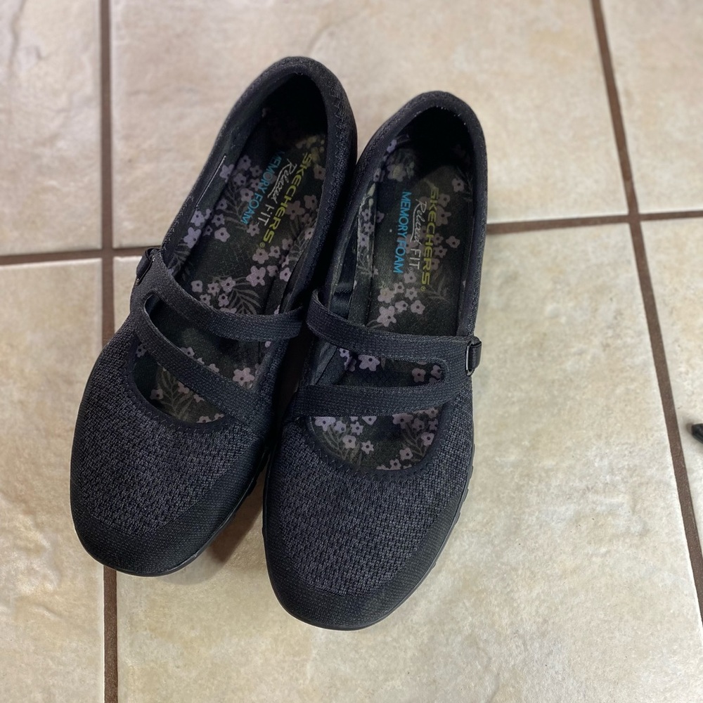 Skechers SN 23005 Relaxed Fit Memory Foam Blue Textile Mary Jane Slip On - Picture 8 of 8